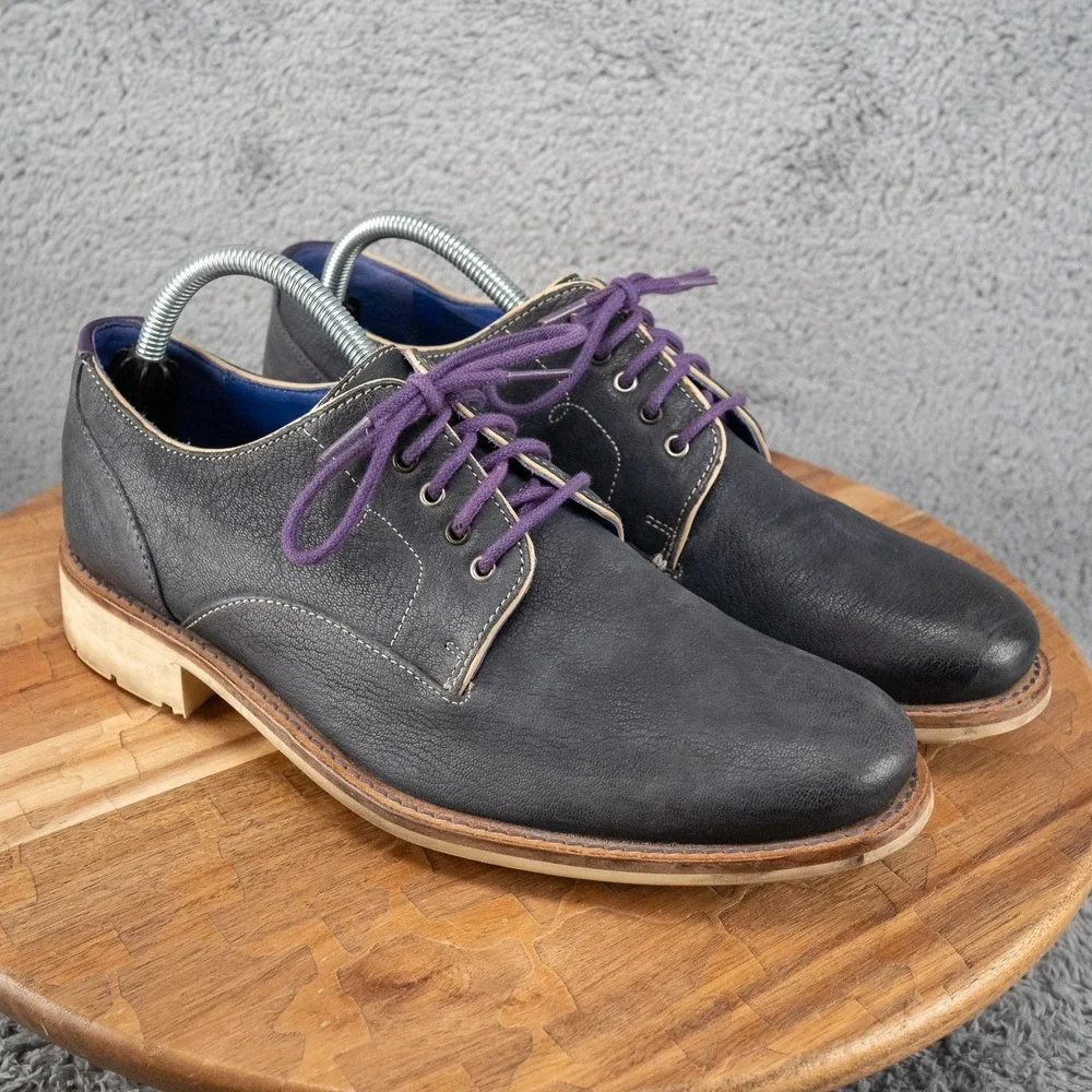 Ted Baker London Tich3 Oxford Leather Dress Shoes Mens Size‎ US 8 Blue